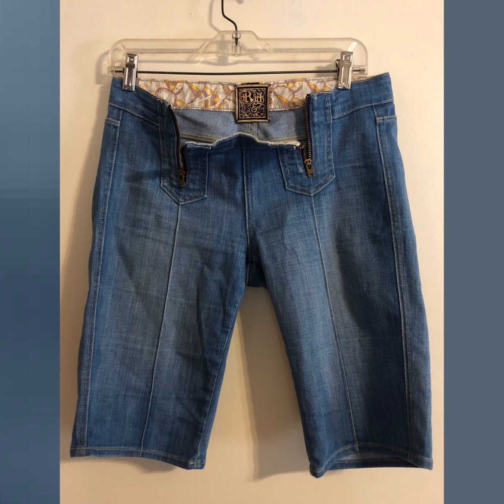 Dual Zipper Jean Shorts - Picture 2 of 5